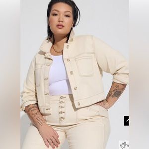 Denim Crop Patch Pocket Jacket Torrid Sz 6